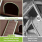 GUTINNEEN Rabbit Hutch Bunny House, 36.6" L Rabbit Cage with Anti Chewing Ramp, Guinea Pig Cage with Cooling Galvanized Sheet, Detachable Legs(Brown)