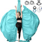 Aerial Silks Yoga Swing Set - 9/11 Yards Aerial Yoga Hammock Kit Anti-Gravity Flying for Fitness, Low/Non Stretch Nylon Tricot Fabric Hardware Included for Dance