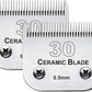 2Pack 30 Blade Dog Grooming Clipper Blades Compatible with Andis/Wahl/Oster Dog Clippers,Detachable Stainless Steel Blade,Size-30, 1/50-Inch Cut Length (64260)