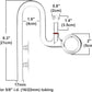 Glass Lily Pipe Spin Outflow with Surface Skimmer for Aquarium Planted Tank (17mm for 16/22mm (5/8'' i.d.) tubing)