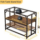 Sturdy Metal Aquarium Stand with Power Outlets, Adjustable Storage Cabinet - 660LBS Capacity, Rustic Brown - Suitable for 40 Gallon Fish Tank, Turtle Tank, Perfect Fish Tank Stand for Organization and Convenience