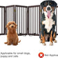 Dog Gates for The House Doorways Extra Wide 110 Inches Wood Freestanding Pet Gates for Dogs Indoor Fence with Support Stands