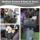 2 and 1 Center Console Dog Car Seat & Carrier for Small Dogs, Large Leather Dog Car Bed with Storage Pocket, Waterproof PVC Leather Seat Travel Bed for Front & Back Seat, Clip-On Safety Leash