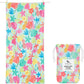 Dock & Bay Beach Towel - Quick Dry, Sand Free - Compact, Lightweight - 100% Recycled - Includes Bag - Aloha Glow - Extra Large (200x90cm, 78x35)
