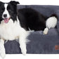 Hollypet Fluffy Plush Pet Sofa Soft Calming Pet Sofa Beds for Medium and Large Dogs, L, Gray