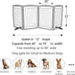 ZJSF Freestanding Dog Fence Indoor, Foldable Dog Gate for Doorways, Stairs or Hallways, Sturdy Wood Extra Wide Pet Gate with Support Feet for The House, Grey, 32 "Height-4 Panels