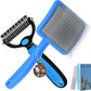 Large Slicker Brush for Dogs - 3PC Pet Grooming Kit - Undercoat Rake & Stainless Comb | Long Pins Remove Mats on Poodles, Golden, Labradoodles | Thick Coat Deshedder for Dogs, Cats, Blue