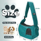 Dog Sling Carrier for Small Pets, Hands-Free Cat Carrier Pouch up to 8.8 lb, Cat Sling with Safety Strap and Pockets, Ideal for Travel and Daily Use, Peacock Blue