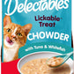 Hartz Delectables Chowder Lickable Wet Cat Treats for Kitten, Adult & Senior Cats, Tuna & Whitefish, 12 Count
