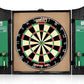 All-in-One Dartgame Center with Self-Healing Sisal/Double-Sided Dartboard & Multifunctional Cabinet 6 Steeltip Darts and Mounting Kit Included