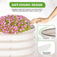Galvanized Raised Garden Bed - 4x2x1.4FT Metal Planter Boxes Outdoor | Oval Steel Raised Bed Kit for Gardening with Protective Tape, Gloves for Vegetables, Flower, Herb (White)