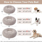 WNPETHOME Calming Dog Bed Cat Bed Donut, Faux Fur Pet Bed Self-Warming Donut Cuddler, Comfortable Round Plush Dog Beds (30 x 30 x 10 Inch, Light Coffee)