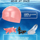 Kids Swim Goggles, Swimming Goggles for Kids Toddlers 3-14 with Swim Cap, Nose Clip, Nose Bridge, Ear Plugs