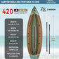 Inflatable Kayak, Portable Ripstop Oxford Cloth Recreational Touring Kayak with Fiberglass Kayak Paddle, Hand Pump and Carrying Bag, 1/2 Person