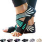 ABIRAM Yoga Socks Toeless Non-Slip Grips & Straps, for Pilates, Barre, Ballet, Bikram, Workout for Women