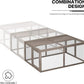 MoNiBloom Foldable Chicken Run Wood Chicken Coop Rabbit Hutch No Assembly Required Indoor/Outdoor Small Animal Nesting Box Portable Habitat Enclosure Spacious Pet Playpen 45.5 x 42.5 x 20 inch Grey