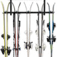 StoreYourBoard Lone Peak Ski Storage Rack and Wall Shelf, Holds 5 Pairs of Skis and Poles, Supports 300 lbs, 46 in x 13.75 in x 16 in