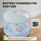 Pawise Automatic Cat Feeder, 6-Meal Programmable Pet Food Dispenser with Bird Chirp Sound Alert, Battery Operated, BPA-Free, Bonus Snack Ball Toy, for Cats & Small Dogs（Batteries Not Included