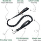 EXCELLENT ELITE SPANKER Tactical Bungee Dog Leash Military Adjustable Dog Leash Quick Release Elastic Leads Rope with 2 Control Handle(Black