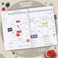 Clever Fox Wellness Planner - Weekly & Daily Health and Wellness Log, Food Journal & Meal Planner Diary for Calorie Counting, Notebook for Medical Condition Tracking, A5-Sized - Pearl