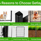 Tall Garden Fences and Borders for Dogs, 4.6ft High Dog Fence, 6 Panels Total 13.3 Ft Long, Gate 21 inches Wide with Low Sills. Modular Fencing, Dog Fence Outdoor for Yard