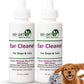 Dog & Cat Ear Cleaner Solution with Aloe Vera & Tea Tree Oil – Removes Itchy Ear Wax, Debris, Odor – Ears Wash, Drops & Flush for Pets, Dog Ears Cleaning, Cat Cleaner (4 oz- Pack of 2)