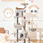 Taoqimiao 83In Heavy Duty Cat Tree, Suitable 20lb+ Large Cats, XXL-Cat Tower for Indoor Cats Large Adult, 2 Luxurious Cat Cando with 8 Scratching Posts,Oversized Metal Hammocks, Light Gray MS032W