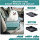 A 4 Pet Dog Car Seats for Small Dogs, Booster Car Seat with Patent Buckles & Clip-On Safety Leash, Pet Seat for Puppy Small Dogs Cats Under 25 Lbs, Green