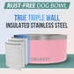 Coldest Dog Bowl - Anti Rust Metal, Non Slip, 3 Layers Insulated Stainless Steel Dog Bowls - Spill Proof & Heavy Duty - Water Bowl for Dogs, Cats & Pets, Dish Washer Safe (200 oz, Cotton Candy Pink)