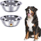 2 Pack, L Size Bowls, Matches Vexong L Size Elevated Dog Bowl Stand, for Dogs Between 60 and 100 lb, Stainless Steel Dog Bowl, Capacity 0.8 Gal / 12.5 Cup / 106 Oz / 3 Liter, Rustproof, Durable,