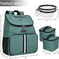 BAGLHER丨Dog Travel Bag, Airline Approved Pet Supplies Backpack, Dog Travel Backpack Accessories Set with 2 Silicone Collapsible Bowls and 2 Food Baskets. Green