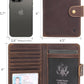 Polare Luxury RFID Blocking Leather Passport Holder Travel Wallet For Men and Women (Dark Brown(Snap Version))