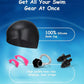 Kids Swim Goggles, Anti-fog and UV Protection with Swim Cap for Age 3-15 Youth Boys Girls Toddler