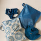 Tiny Twinkle Mess-Proof Waterproof Wet Dry Bag | 2-Pack Reusable Wet Bags for Swimsuits & Baby Clothes | Leakproof Wet Bag for Travel & Diaper Changes for Baby (Blue Tie Dye)