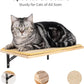 Meowoou Cat Wall Shelf with Sisal Mat, Wall Mounted Rubber Wood Cat Wall Furniture, Cats Climbing Steps for Wall, Cats Window Perches for Sleeping, Playing and Scratching