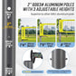 2025 Outdoor Professional Volleyball Net Set for Backyard Beach with Tetoron Net, Adjustable 2" Aluminum Poles, PU Volleyball,Carry Bag - Easy Setup & Anti-Sagg with 2 Tension Adjusters