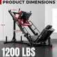 RitFit Smith Machine Power Cage with LAT Pulldown & Cable Crossover, All-in-One Power Rack Home Gym System with Leg Press Attachment & Accessories