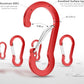 sprookber 3.2 Inch Aluminum Carabiner Clips D Ring, Caribeaner Spring Snap Hook with Keychain for Camping, Hiking, Gym & Outdoor Gear, Set of 10