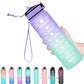 Hyeta 32 oz Water Bottles with Times to Drink and Straw, Motivational Water Bottle with Time Marker, Leakproof, Drinking Sports Water Bottle for Fitness, Gym and Outdoor