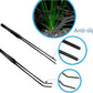 Aquarium Scissor Tweezers Spatula Tool - 4 in 1 Stainless Steel Aquatic Plants Aquascaping Tools Set for Fish Starter Kits & Aquariums Tank(Black)