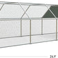 1.26’’ Large Metal Chicken Coop Walk in, Chicken Pen for Chickens, Outdoor Chicken Runs Coops Dog Kennel, Flat Roofed Chicken Runs for Yard with Anti-Ultraviolet Cover (9.2’L x 25’W x 6.4’H)