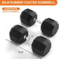 Rubber Coated Hex Dumbbell Weight Set, Multiple Sizes Exercise & Fitness Dumbbells,100LB Set,110LB Set,200LB,350LB,450LB,550LB, 35-50Lbs Pairs for Muscle Toning, Strength Building & Full Body Workout