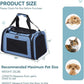 PETSFIT Dog Carrier for Small Dogs, Small Dogs Carrier Bag, Soft-Sided Pet Carrier with a Safety Leash for Pets Up to 25 Lbs (Large, Blue)