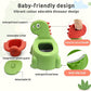 Potty Seat Baby Training Chair Boys Girls Toddler Dinosaur Comfortable children 1-5 years old Baby toilet Animal seat with lid back potty trainer (Green)