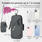 Cell Phone Armbands Running Phone Holder Armband, Shoulder Holster Phone Purse Crossbody Bag Pouch (Gray)