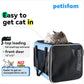 petisfam Soft Pet Carrier for Large and Medium Cats, 2 Kitties, Small Dogs. Easy to Get Cat in, Great for Cats That Don't Like Carriers (Blue)
