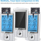 NURSAL 24 Modes TENS Unit Muscle Stimulator with Continuous Stimulation, Rechargeable Electronic Pulse Massager with 8 Pads for Back and Shoulder Pain Relief and Muscle Strength (Silver)