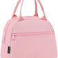FlowFly Lunch Bag for Women Insulated Lunch Box Corduroy Lunch Tote Cooler for Travel Work Picnic, Pink