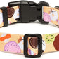 Mercano Adjustable Dog Collar - Special Design Patterns, Soft Nylon Comfortable Sturdy Pet Collar for Small Medium Large Dogs (S, Beige Cookie)