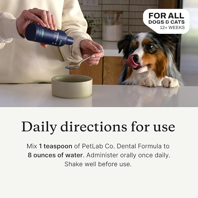PetLab Co. Dog Dental Formula - Keep Dog Breath Fresh and Teeth Clean - Supports Gum Health - Dog Water Additive Dental Care Targets Tartar - 2pack